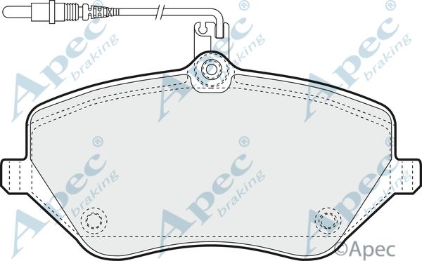 APEC BRAKING Комплект тормозных колодок, дисковый тормоз PAD1404